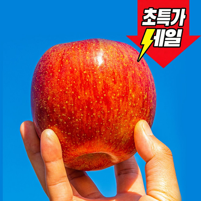 [100박스한정수량]초특가 고당도 꿀 부사 사과, 1박스, 5kg (중소과)