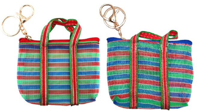 復古茄芷袋零錢包 漁網袋 迷你 鑰匙圈 台灣味