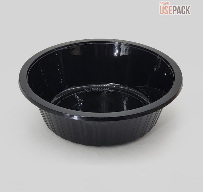 유즈팩 중화면용기 TY-2167 중 검정 100개 중국집그릇 일회용기, 1개