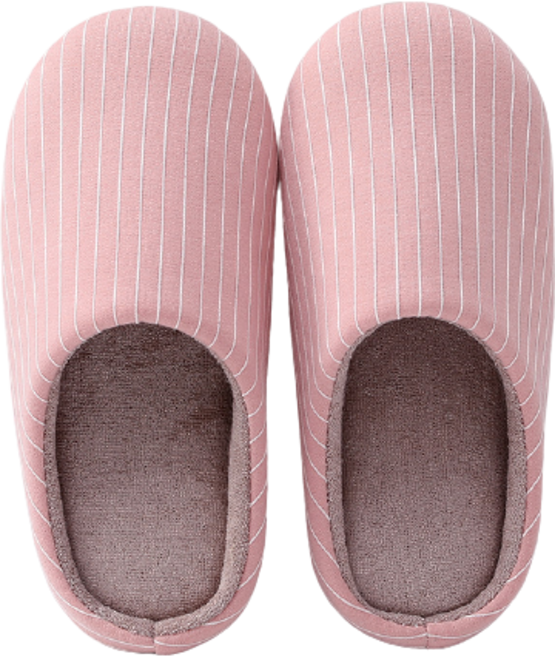 층간소음 없는 폭신한 거실 실내화 사무실 슬리퍼, 모던스트라이프 핑크(여성용), 1개