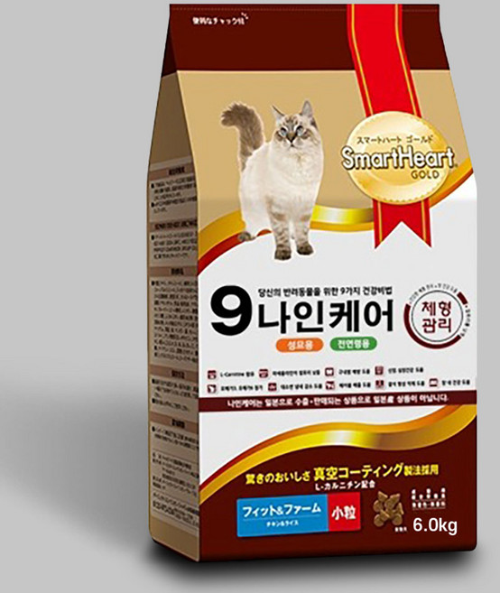 나인케어 체형관리 캣 고양이 사료 + 고양이 습식1개, 6kg, 1개, 닭