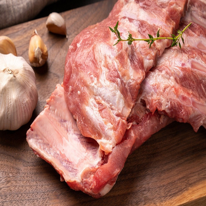 지리산 흑돼지 등갈비, 1kg, 2개