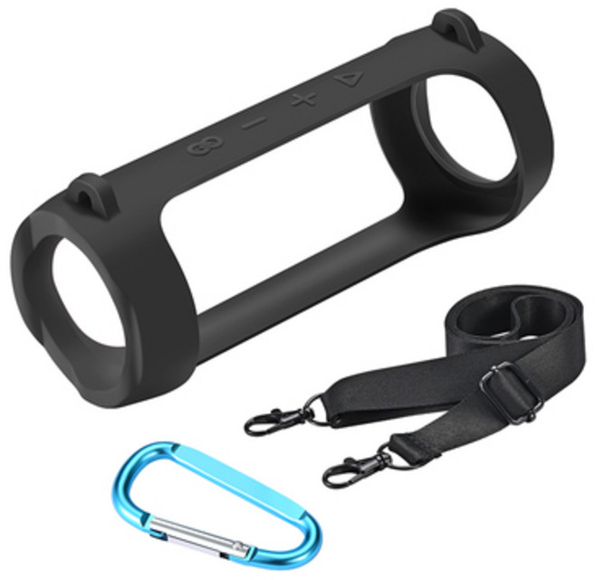 FLIP 5스피커 수납함 오디오 실리콘 커버 케이스 적용 휴대용 가방, Flip6 블랙 실리콘 케이스, 블랙