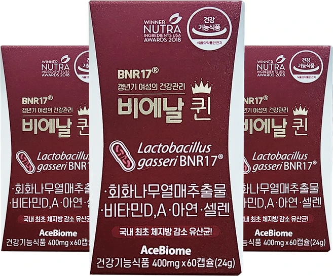 BNR17 비에날퀸 갱년기 다이어트 유산균, 180정, 1세트 - 쿠팡