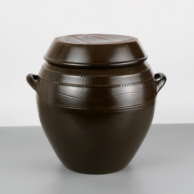 비채 국산 숨쉬는 옹기 항아리 22kg 장독 된장 매실 현관 소금 하나토기, 1개