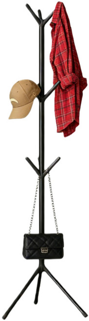 스탠드 옷걸이 튼튼한 행거 다 중걸이 안정형 현관수납용, 블랙