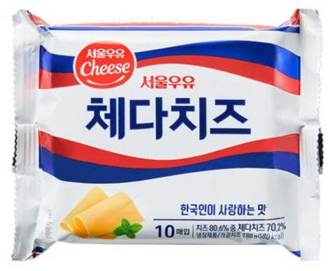 서울우유 체다슬라이스치즈, 2개, 180g