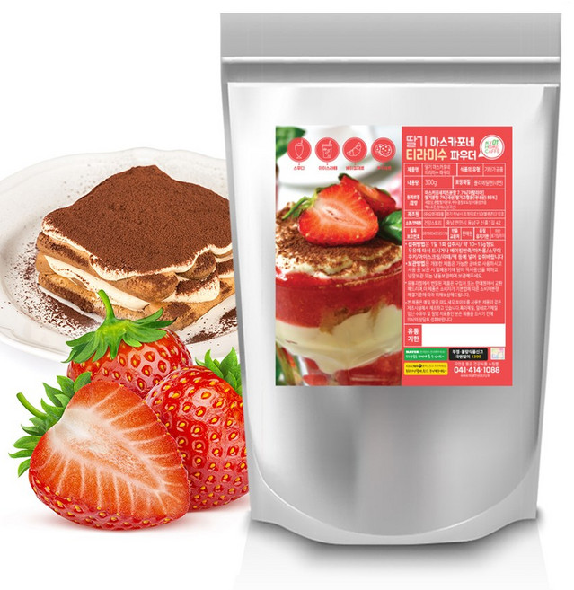 건강스토리 딸기티라미수 분말 300g 라떼파우더, 1개, 1개입