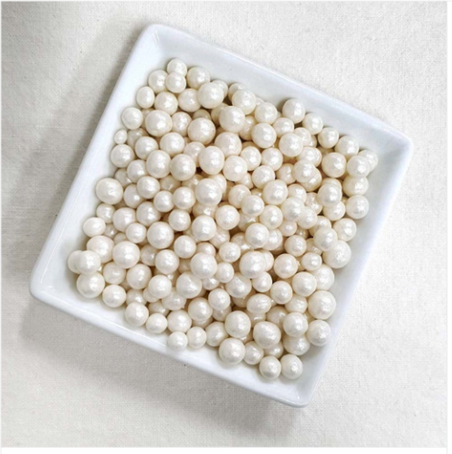 슈가 스프링클 트윙클 펄 화이트 구슬 식용 데코레이션 장식 소포장, 1개, 200g