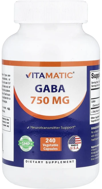 몸관리하세요 겨울입니다 Vitamatic GABA 750mg 베지 캡슐 240정 특별관리진행, VitamaticGABA750mg베지캡슐240정, 1개 - 쿠팡