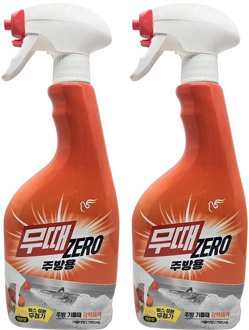피죤 무때ZERO 주방용 세정제 750ml 2개 기름때 제거