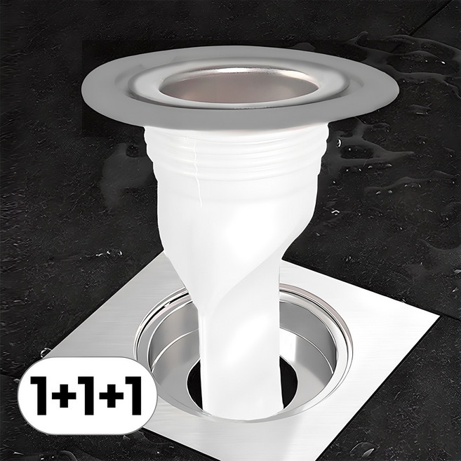 1+1+1 세트 실리콘 하수구 트랩 배수구 냄새 차단 덮개 화장실 욕실 마개 베란다 배수 원형 유가 뚜껑, R25056M(E형, 3개, 혼합색상