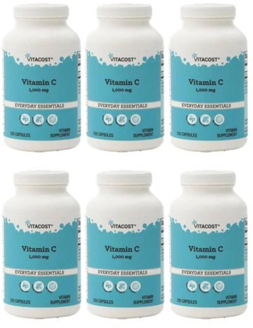 비타코스트 비타민C 1000mg Vitacost Vitamin C, 6개, 250정 - 쿠팡