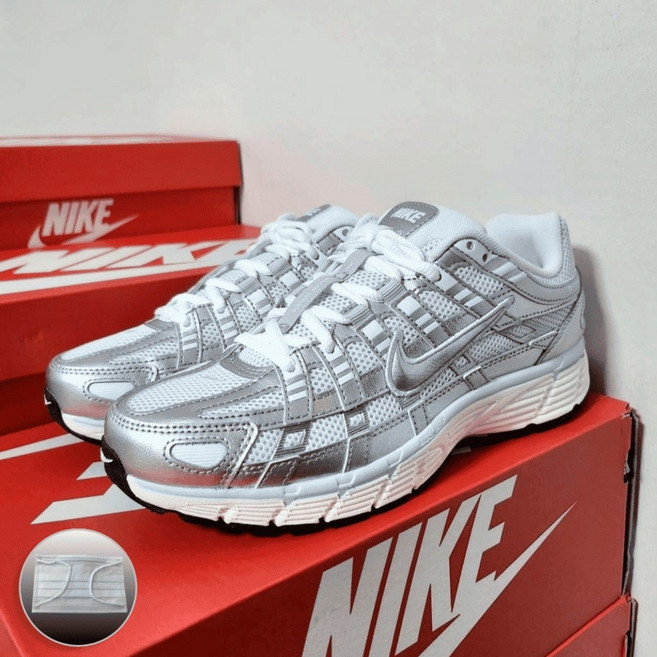 [백화점정품] 나이키 운동화 P6000 여성 남성 화이트 키높이 신발 러닝화 발편한 런닝화 커플 학생 (슈앤카마스크증정)