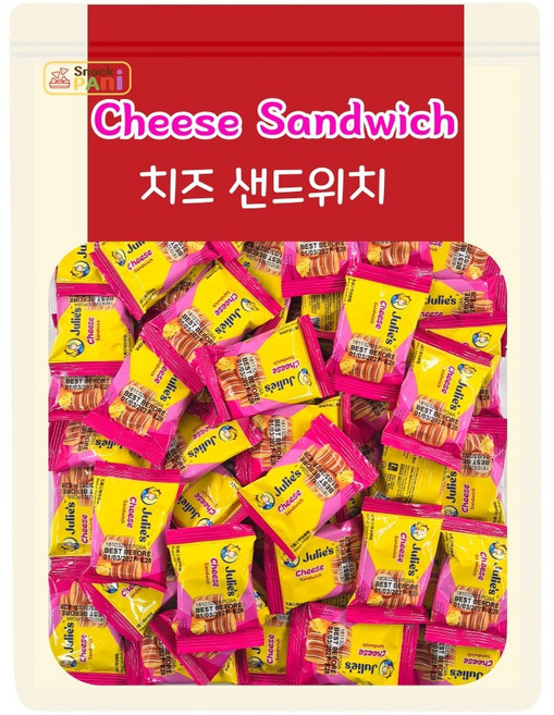 스낵파니 치즈 샌드 샌드위치 크래커 개별포장 50개입