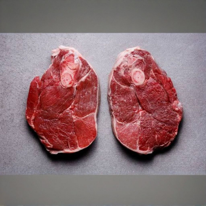 Australian Halal Fresh Lamb Hind Leg Bone-in Cut 하랄 호주산 양 뒷다리 뼈 보함 슬라이스 컷, 3개, 1kg