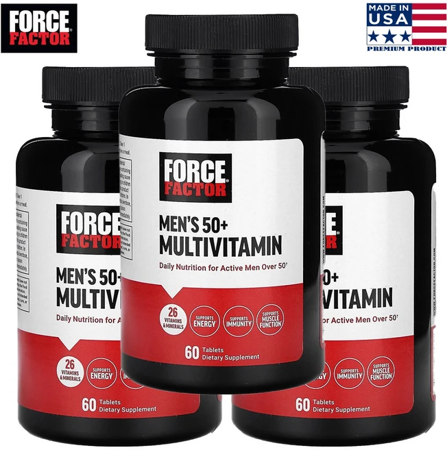 미국산 어르신 선물용 50세 이상 남성용 종합비타민 60정 3개 6개월분 - 쿠팡
