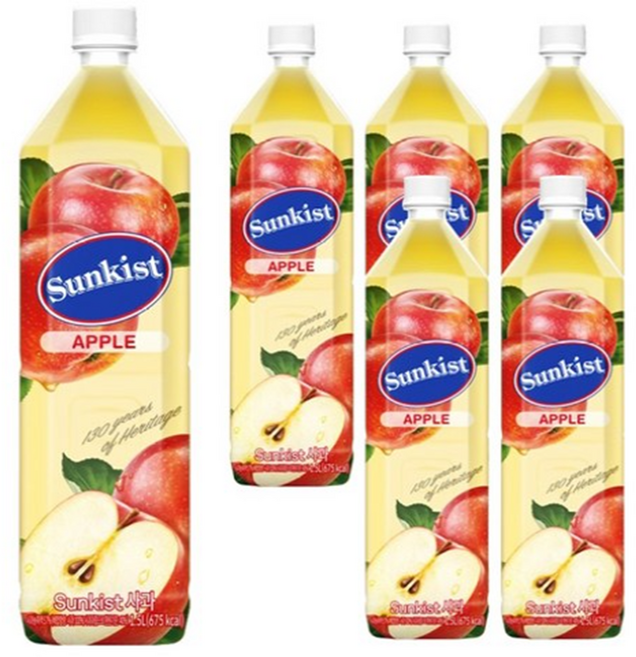썬키스트 사과주스, 1.5L, 60개