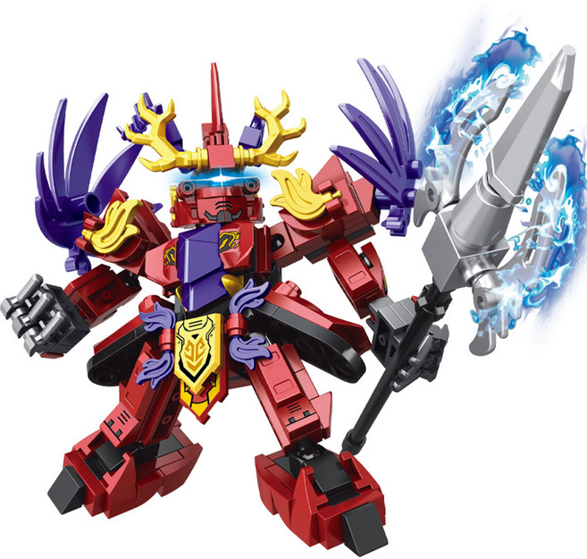 슈퍼로봇 삼국지 전설 4종 블럭 캐릭터 피규어 단체 장난감 선물, 여포, 1개