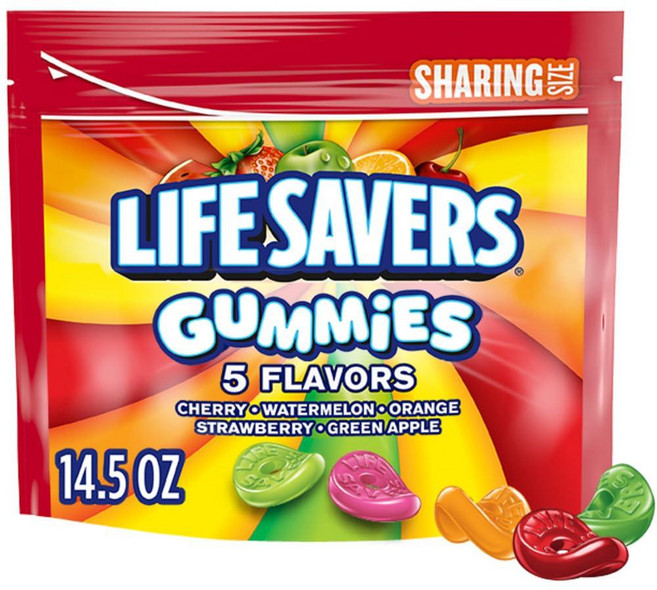 Life Savers LIFE SAVERS Gummies 5 Flavors 라이프 세이버스 5가지맛 대용량 구미 26oz(737g), 1개, 411.1g