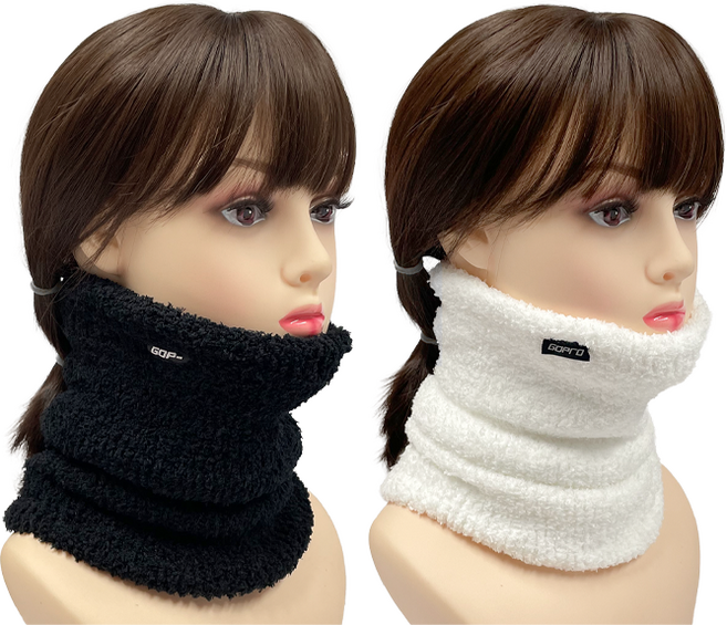 고프로골프 뽀글이목토시 넥워머 겨울 방한용품 검정색 흰색 남녀공용