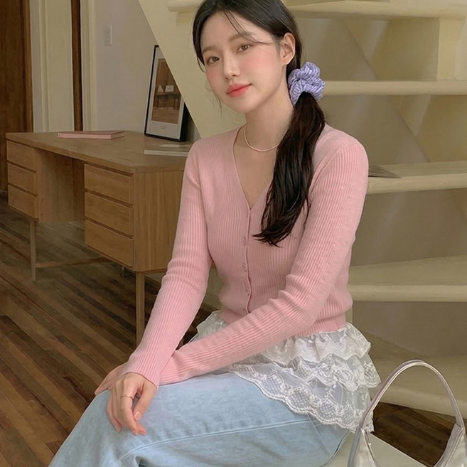 제로앤나인 플라워 레이스 레이어드 랩스커트