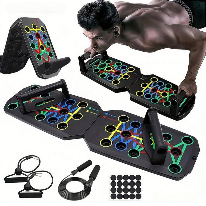 LINGPENG Portable push up board set multifunctional prone brace foldable fitness equipment, Push-up board