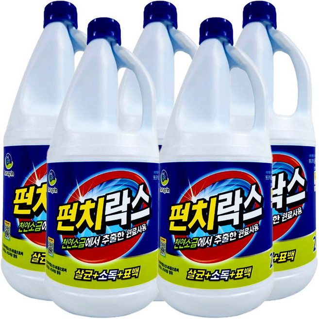 하루그린 살균 표백 청소 펀치락스, 5개, 2L