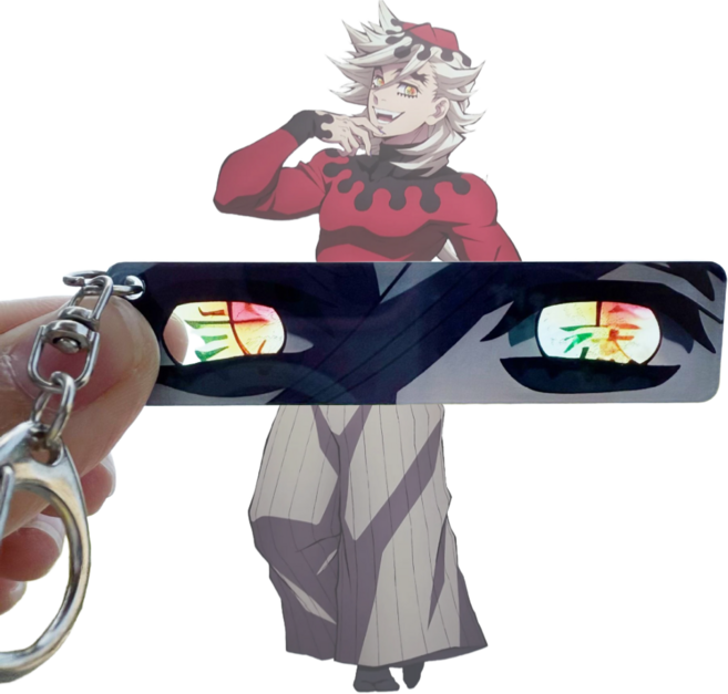 귀살대 혈귀 빛나는 눈동자 아크릴 귀칼 키링, 1개, 눈동자-도우마