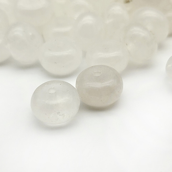 [모크재료방] 론델 라운드 8mm, 50개, 화이트 백옥