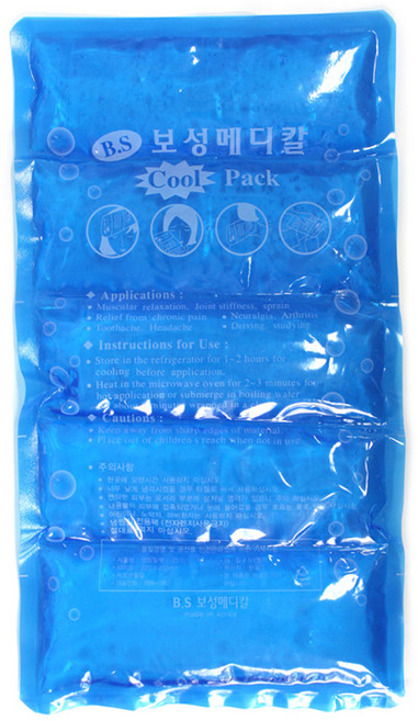 보성 냉찜질팩 5단형 겔타입 아이스팩 냉팩 쿨팩, 1개