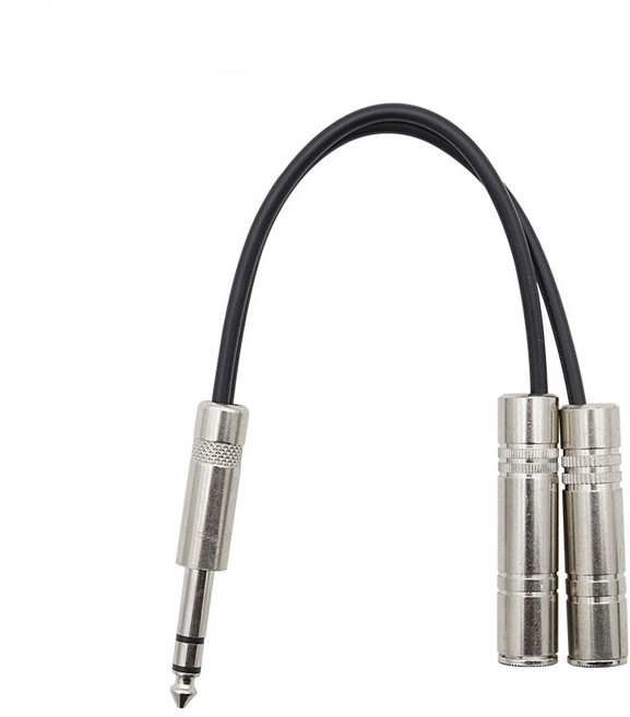 스테레오TRS5.5숫 Y형 줄젠더 모노TS55좌우 암 분배기 6.3mm 오디오앰프잭