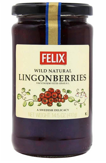 Felix Swedish 펠릭스 스웨덴 네추럴 링곤베리 잼 410g, 1개