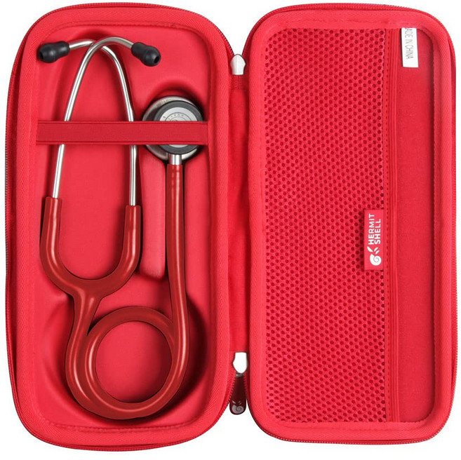 3M 리트만 클래식 III 모니터링 청진기용 허미셸 여행 케이스블랙, Red, 1개