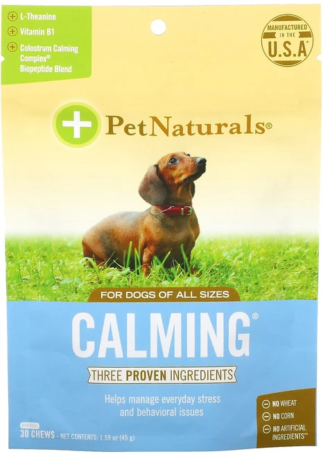 Pet Naturals 진정효과 강아지 전용 츄어블 30개 1.59 oz (45 g), 스트레스완화/안정/집중력관리, 1개 - 쿠팡