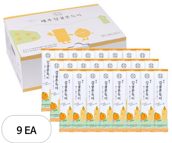 순수한집 제주 감귤 쫀득이, 600g, 9개