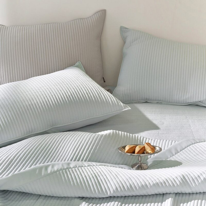 파르페by알레르망 에어리 알러지케어 크리즈워싱 이불겸 패드 스프레드, 연블루