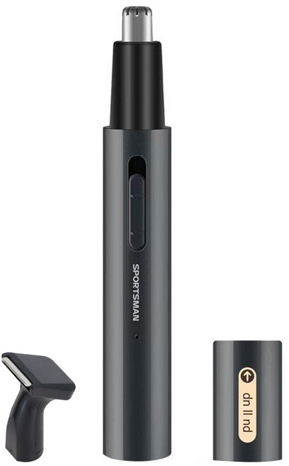 코털제거기 안전헤드 USB충전식 솜털 코털 2in1휴대용 전동 코털제거기, 검은색