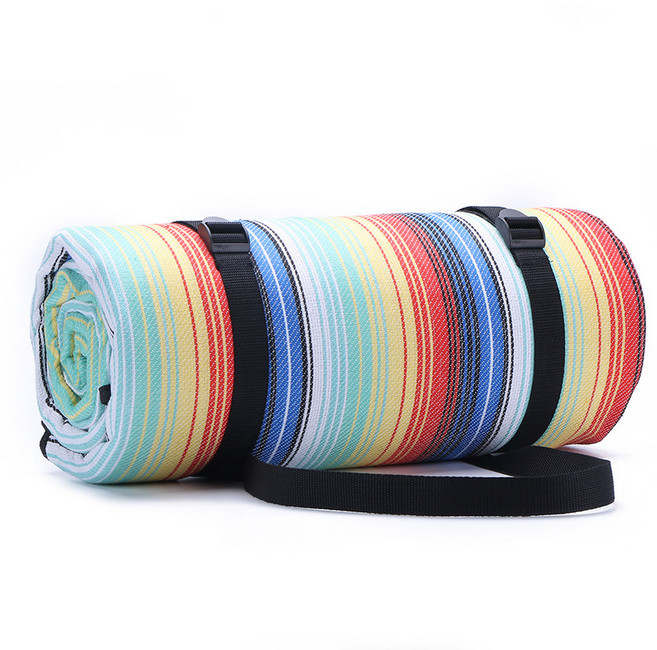 대형 방수 피크닉매트 접이식 휴대용 돗자리, 04.무지개스트라이프