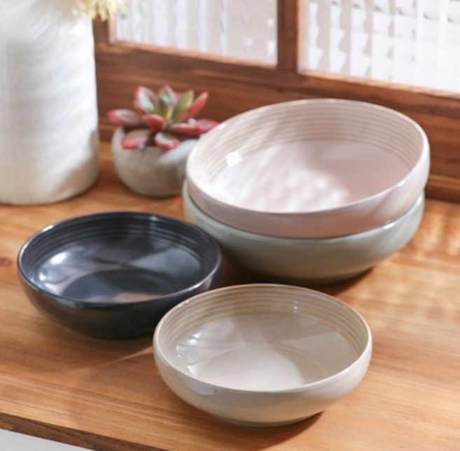 메종오브제 윤도자기 국산 다인 찬기 4종 세트, 군청+설백+분홍+청옥, 1세트