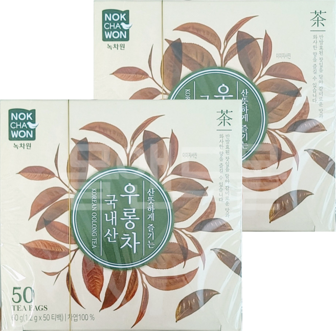 녹차원 국내산 우롱차, 1.2g, 50개입, 2개