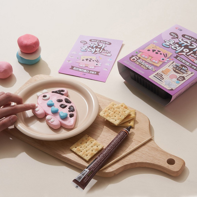 슈가클레잇 굽지않고 먹는 쿠키만들기 슈가클레이 크리에이터스랩, 트리케라톱스, 1개