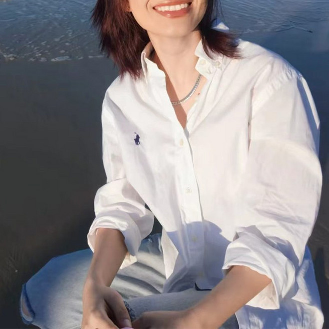 폴로랄프로랜 남여성 긴팔 면셔츠 화이트 클래식핏