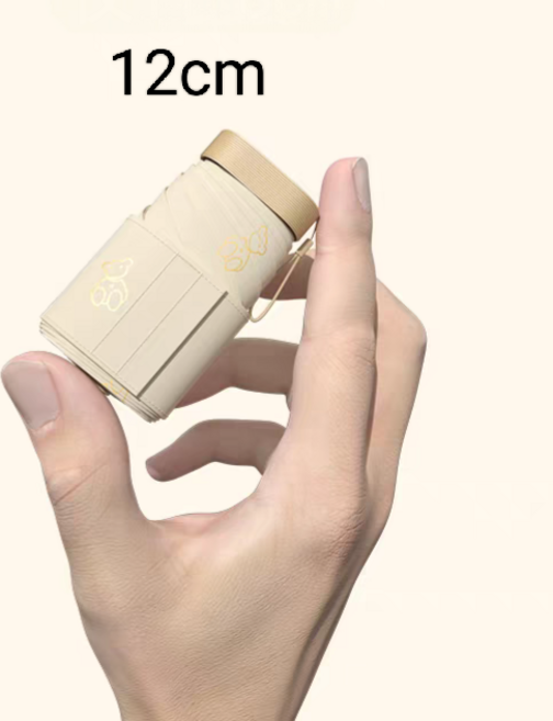 UPF50+ UV 차단 초경량 미니 우산 (12cm) - 양산 겸용