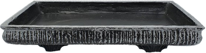 한반도농원 B61. 석.목부작용사각 2호(은색) 수반 분재용 화분받침