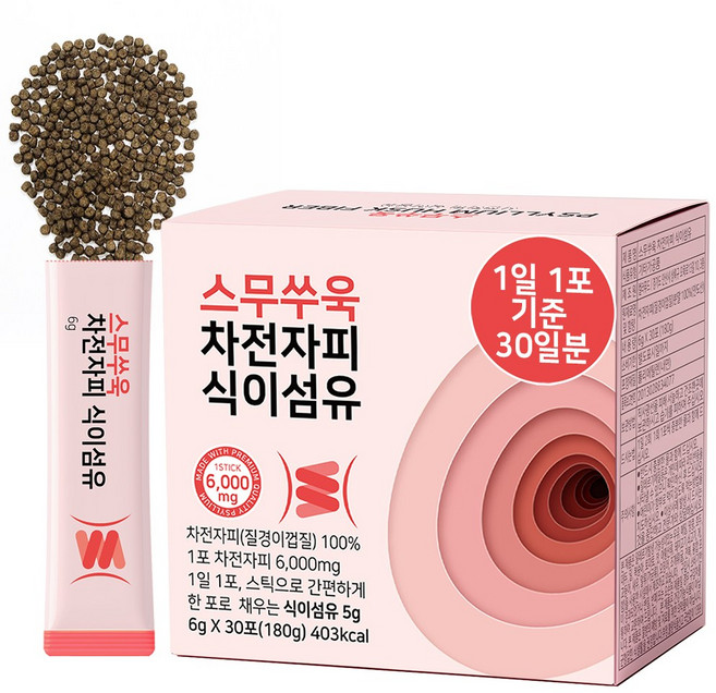 스무쑤욱 차전자피 식이섬유 30P, 180g, 1박스