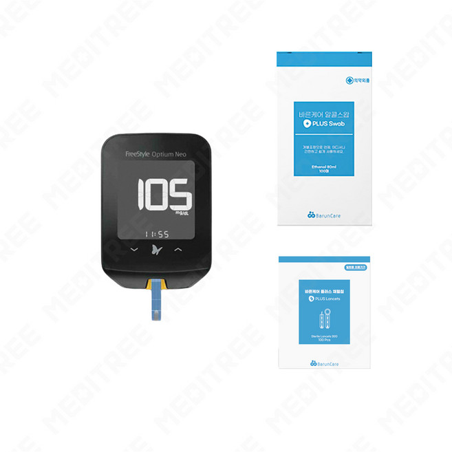 옵티엄 네오 혈당측정기 + 채혈침100개 + 알콜솜100매, 1개