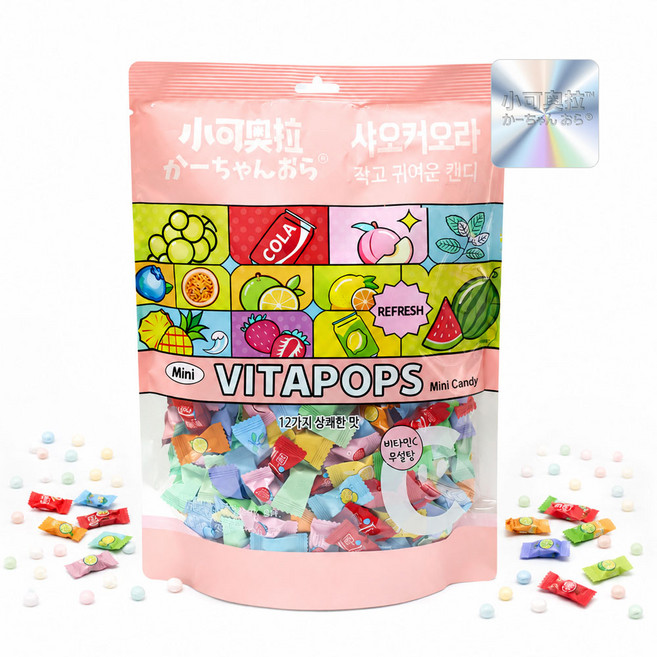 한국총판 샤오커오라 비타팝스캔디 12가지맛 믹스, 500g, 1개