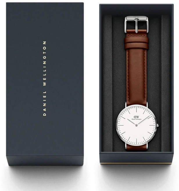 Daniel Wellington 40mm 真皮皮革錶 DW00100007