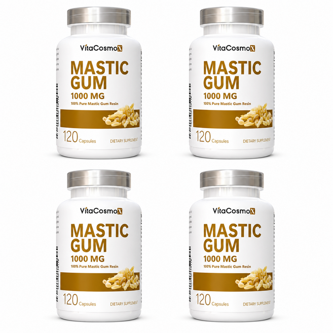 VitaCosmoX 비타코스모엑스 매스틱검 매스틱 검 Mastic Gum 1000mg, 4개, 120정